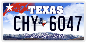 CHY6047 license plate in Texas