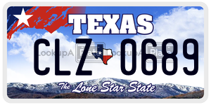 CLZ0689 license plate in Texas