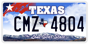 CMZ4804  license plate in TX