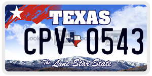 CPV0543  license plate in TX