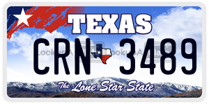 CRN3489 license plate in Texas