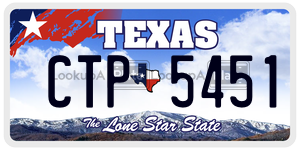 CTP5451 license plate in Texas