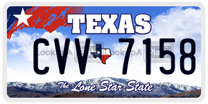 CVV7158 license plate in Texas