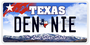 DENNIE license plate in Texas