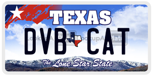 DVBCAT license plate in Texas