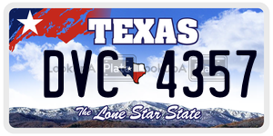 DVC4357 license plate in Texas