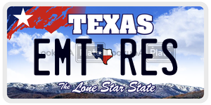 EMTRES license plate in Texas