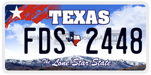 FDS2448 license plate in Texas