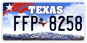 FFP8258 license plate in Texas