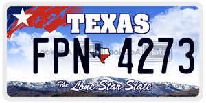 FPN4273 license plate in Texas