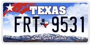 FRT9531 license plate in Texas