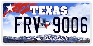 FRV9006 license plate in Texas