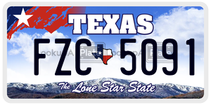 FZC5091 license plate in Texas