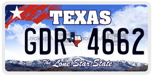 GDR4662 license plate in Texas