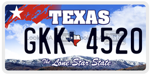 GKK4520  license plate in TX