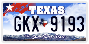 GKX9193 license plate in Texas