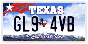 GL94VB license plate in Texas