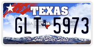 GLT5973 license plate in Texas