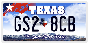 GS28CB license plate in Texas