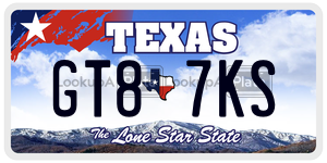 GT87KS license plate in Texas