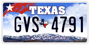 GVS4791 license plate in Texas