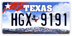 HGX9191 license plate in Texas