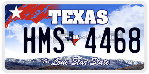 HMS4468 license plate in Texas