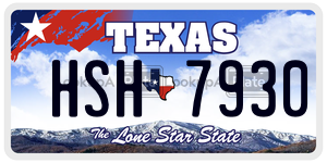 HSH7930 license plate in Texas