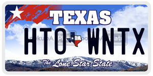 HTOWNTX license plate in Texas