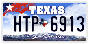 HTP6913 license plate in Texas