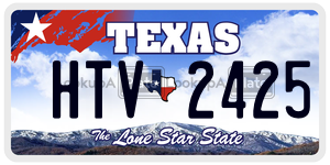 HTV2425 license plate in Texas