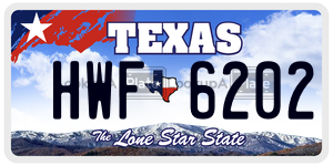 HWF6202 license plate in Texas