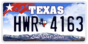 HWR4163 license plate in Texas
