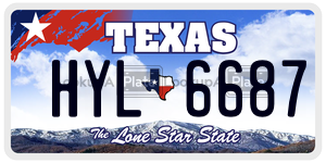 HYL6687 license plate in Texas