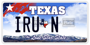 IRUN license plate in Texas