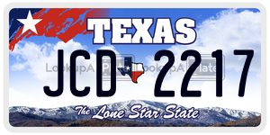 JCD2217 license plate in Texas