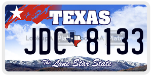 JDC8133 license plate in Texas