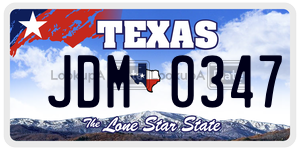 JDM0347 license plate in Texas