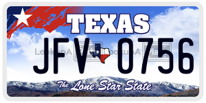JFV0756 license plate in Texas
