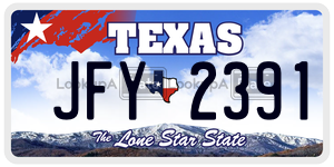 JFY2391 license plate in Texas