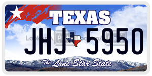JHJ5950 license plate in Texas