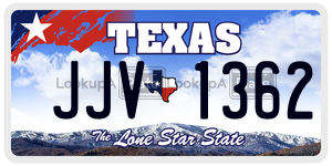 JJV1362 license plate in Texas