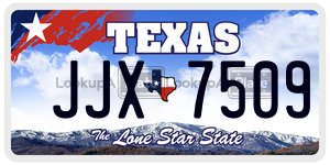 JJX7509 license plate in Texas