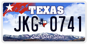 JKG0741  license plate in TX