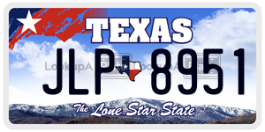 JLP8951 license plate in Texas