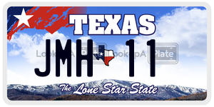 JMH11  license plate in TX