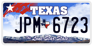 JPM6723 license plate in Texas