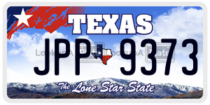 JPP9373  license plate in TX