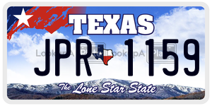 JPR1159 license plate in Texas