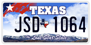 JSD1064 license plate in Texas